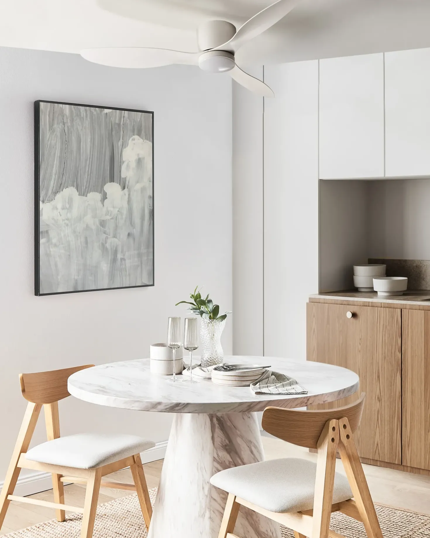 Ventilator med lys VEMBAR Med fjernbetjening LED Hvid