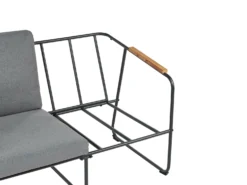 VEZZANA 4 personers Loungesæt med bord Grå Metal