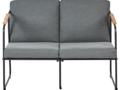 VEZZANA 4 personers Loungesæt med bord Grå Metal