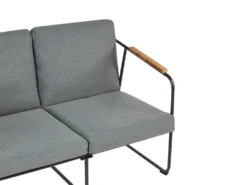 VEZZANA 4 personers Loungesæt med bord Grå Metal
