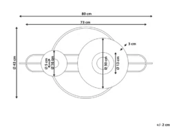 Vægdekoration AMARANTE 43 cm Multifarvet