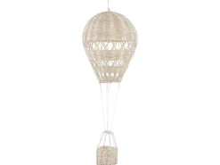 Vægdekoration Ballon BEMBA Rattan 60 cm Naturlig