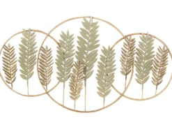 Vægdekoration Blad COPERNICIUM Metal 50 cm Guld