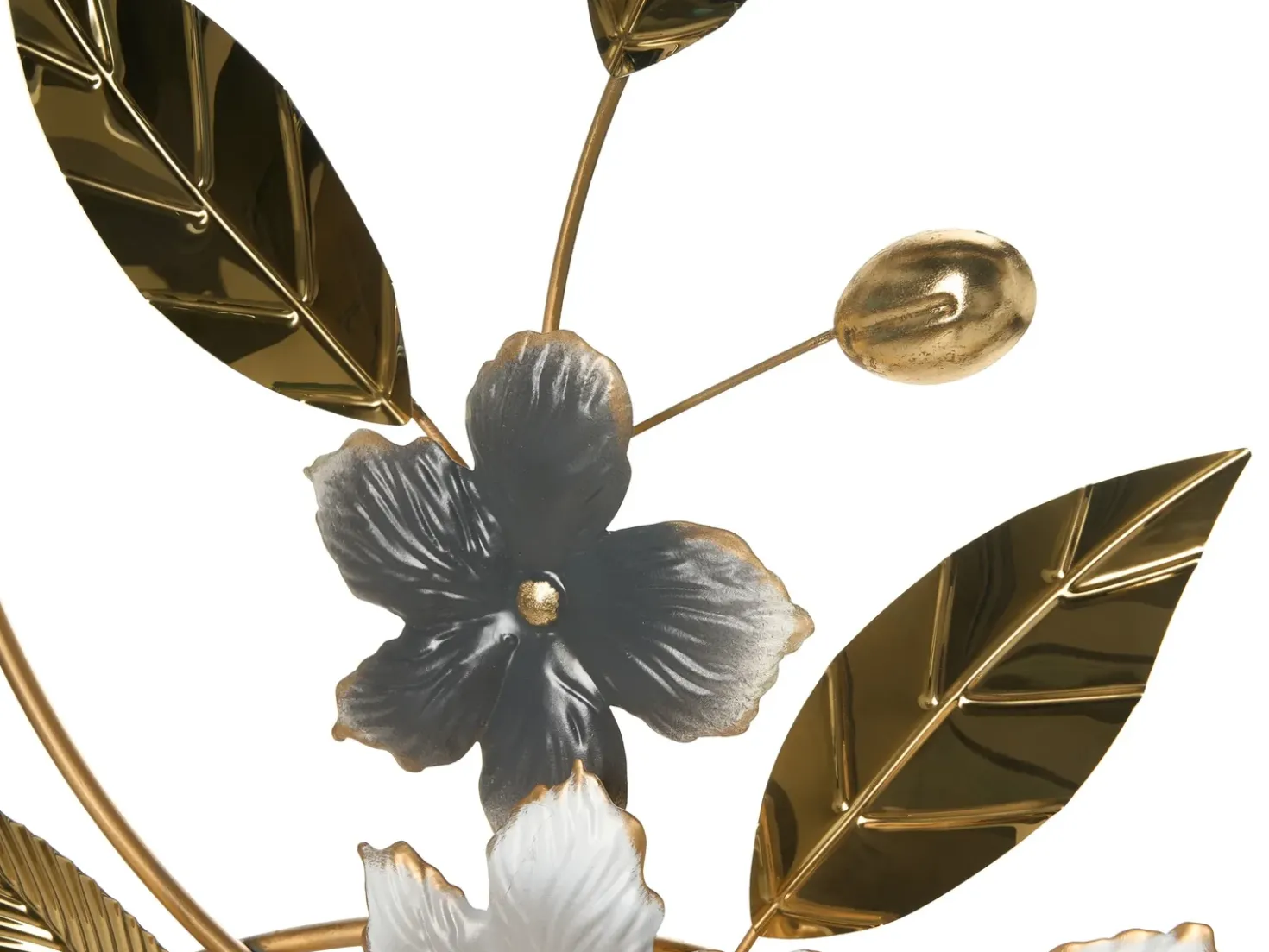 Vægdekoration Blad DYSPROSIUM Metal 61 cm Guld