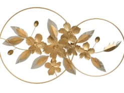 Vægdekoration Blad DYSPROSIUM Metal 61 cm Guld