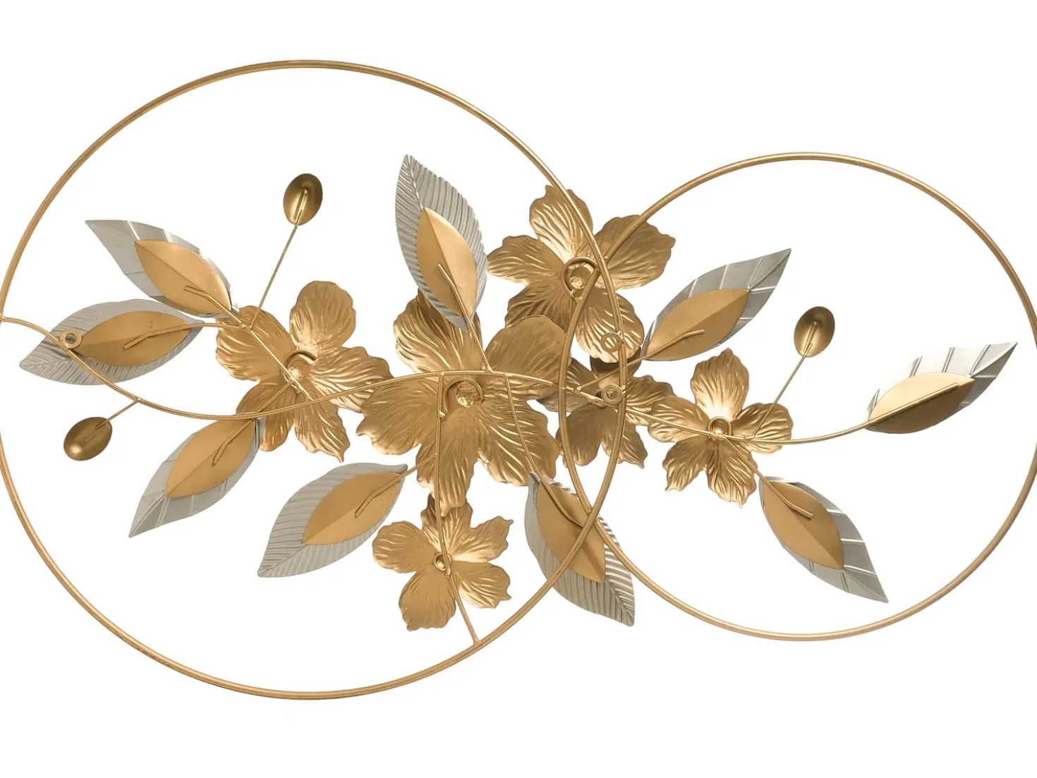 Vægdekoration Blad DYSPROSIUM Metal 61 cm Guld