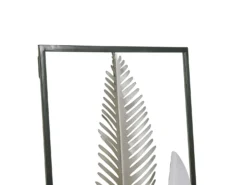 Vægdekoration Blad NIOBIUM Metal 90 cm Sølv