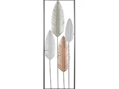 Vægdekoration Blad NIOBIUM Metal 90 cm Sølv