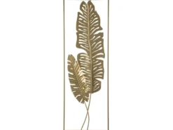 Vægdekoration Blad PALLADIUM Metal 90 cm Guld