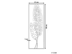 Vægdekoration Blad PALLADIUM Metal 90 cm Guld