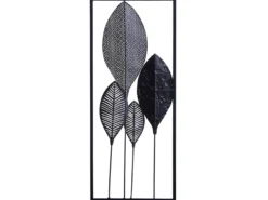Vægdekoration Blad PLATINUM Metal 75 cm Multifarvet