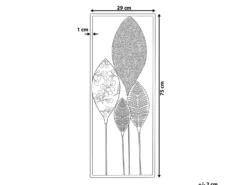Vægdekoration Blad PLATINUM Metal 75 cm Multifarvet
