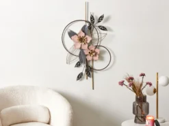 Vægdekoration Blomst BERKELIUM Metal 93 cm Multifarvet