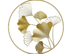 Vægdekoration Blomst BISMUTH Metal 45 cm Guld