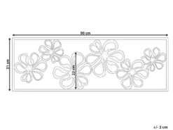 Vægdekoration Blomst CERIUM Metal 31 cm Guld