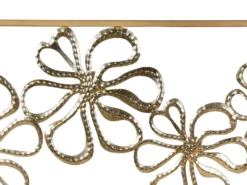 Vægdekoration Blomst CERIUM Metal 31 cm Guld