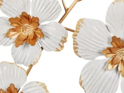 Vægdekoration Blomst DUBNIUM Metal 70 cm Grøn