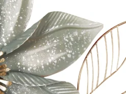 Vægdekoration Blomst EUROPIUM Metal 46 cm Guld