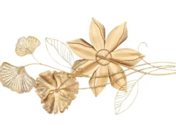 Vægdekoration Blomst EUROPIUM Metal 46 cm Guld