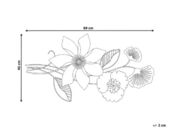 Vægdekoration Blomst EUROPIUM Metal 46 cm Guld