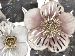 Vægdekoration Blomst MOLYBDENIUM Metal 60 cm Multifarvet