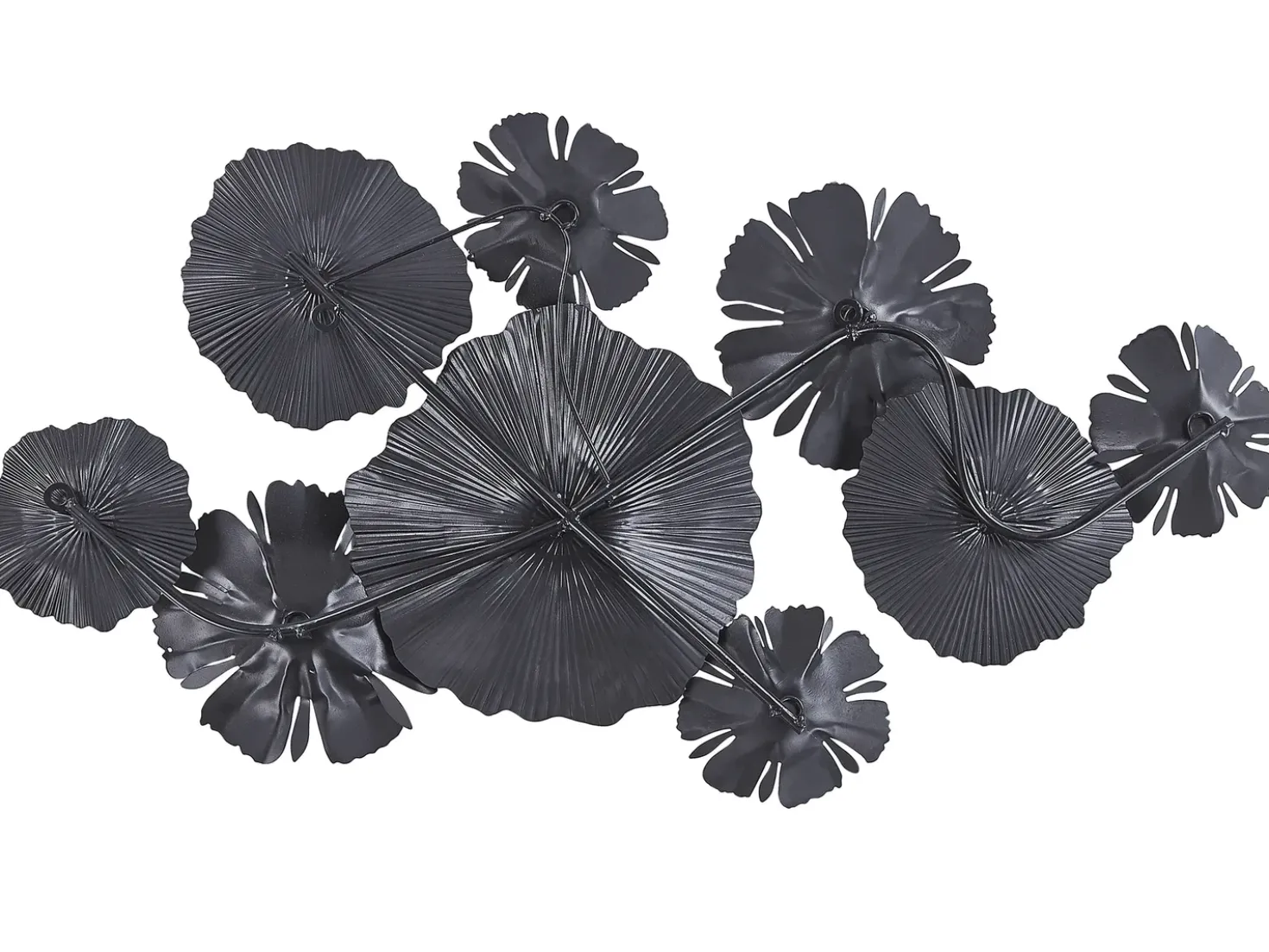 Vægdekoration Blomst POTASSIUM Metal 49 cm Grå