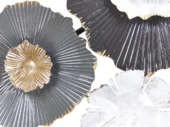 Vægdekoration Blomst POTASSIUM Metal 49 cm Grå