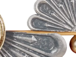 Vægdekoration Blomst PROMETHIUM Metal 51 cm Guld