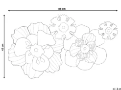 Vægdekoration Blomst SCANDIUM Metal 45 cm Rød