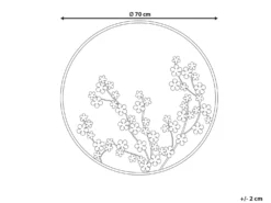 Vægdekoration Blomst STRONTIUM Metal 70 cm Sort