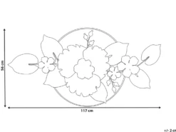 Vægdekoration Blomst TERBIUM Metal 56 cm Guld