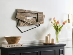 Vægdekoration ENNIS Metal 36 cm Brun