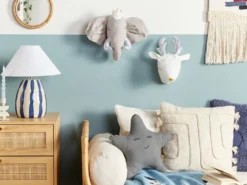 Vægdekorationer til børn Elefant TANTOR Bomuld 33 cm Grå
