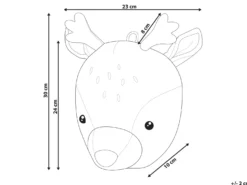 Vægdekorationer til børn Hjort BAMBI 30 cm Beige