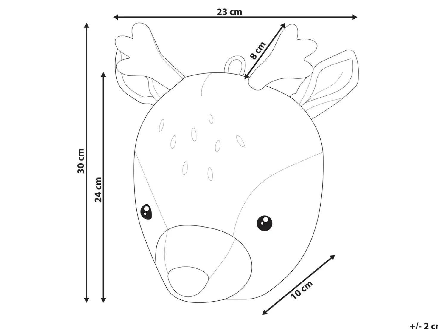 Vægdekorationer til børn Hjort BAMBI 30 cm Beige