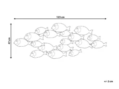Vægdekoration Fisk FERMIUM Metal 47 cm Multifarvet