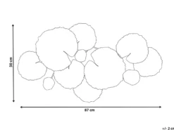 Vægdekoration FRANCIUM Metal 50 cm Multifarvet