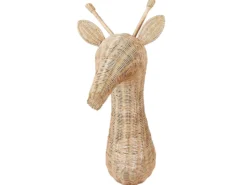 Vægdekoration Giraf BANANEC Rattan 83 cm Naturlig
