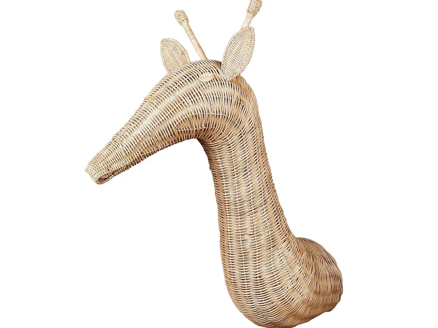 Vægdekoration Giraf BANANEC Rattan 83 cm Naturlig