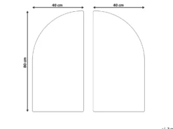 Vægdekoration OGAN 80 cm Sort