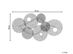 Vægdekoration POLONIUM Metal 49 cm Multifarvet