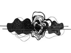 Vægdekoration SALLINS Metal 48 cm Sort