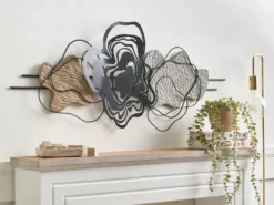 Vægdekoration SALLINS Metal 48 cm Sort
