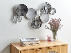 Vægdekoration TENNESSINE Metal 49 cm Sort