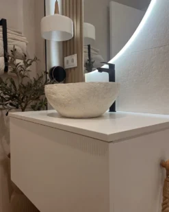 Væghængt vaskeskab ALZIRA 80 cm Hvid