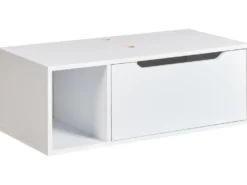 Væghængt vaskeskab CASCAVEL 80 cm Hvid