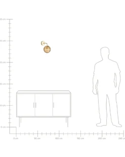 Væglampe BOOMI Mørkebrun Glas