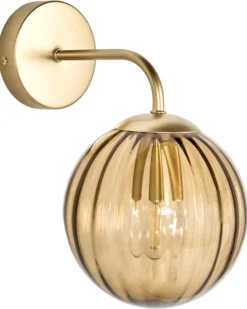 Væglampe BOOMI Mørkebrun Glas