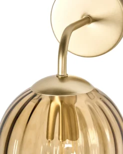 Væglampe BOOMI Mørkebrun Glas