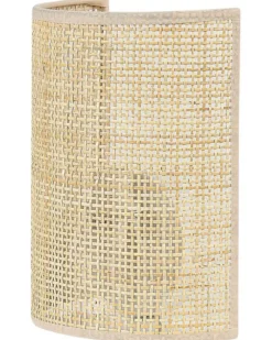 Væglampe DEMITRIE Naturlig Rattan